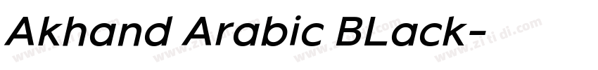 Akhand Arabic BLack字体转换